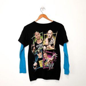 WWE Retro Y2K The Rock Wrestling Graphic Long Sleeve Top